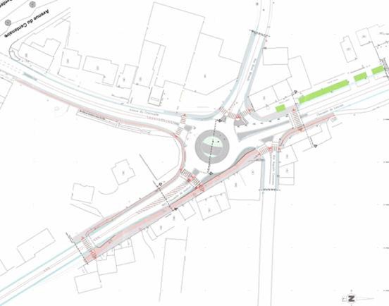 Carrefour N25 et N91 - Beauvechain : Aménagement du giratoire de Hamme-Mille
